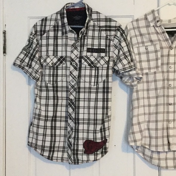 2 Harley Davidson snap button down shirts. - Picture 3 of 7
